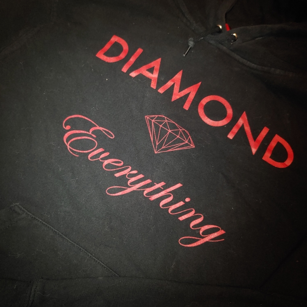 Black diamond supply co hoodie red logo